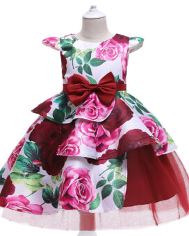 Flower Printed Birthday Dress