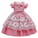 Pink Floral Bow Girl Dress