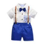 Boys Blue Cotton Romper