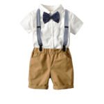 Baby Boys White Romper Set