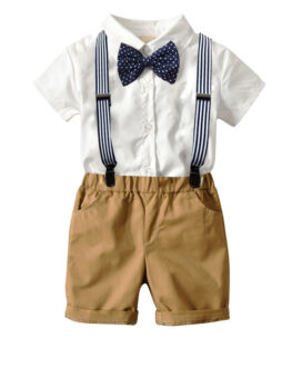 Baby Boys White Romper Set
