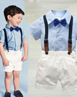 Short Sleeve Bow Tie Shirt