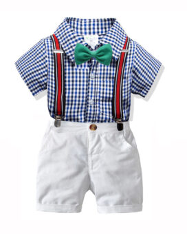 Romper Blue Short Sleeve