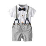 3pc White cotton Romper Suit