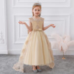 Champagne Flower Girls Dress