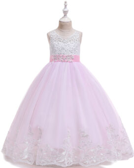 Embroidery Kids Party Dress