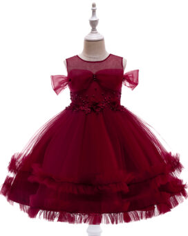 Sleeveless Maroon Party Girl Dress