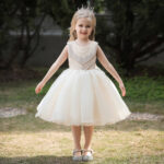 Champagne Flower Girl Dress