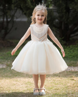 Champagne Flower Girl Dress